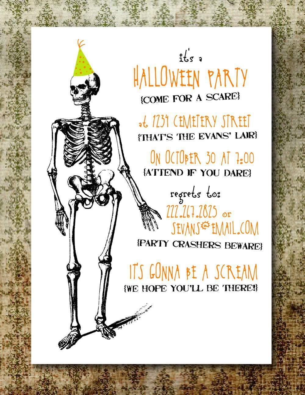 Free Printable Halloween Birthday Party Invitations Templates