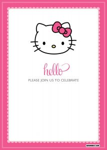 Free Printable Hello Kitty Birthday Invitations Bagvania Free for size 1071 X 1500