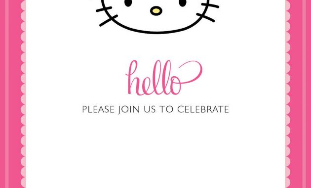 Free Printable Hello Kitty Birthday Invitations Bagvania Free for size 1071 X 1500