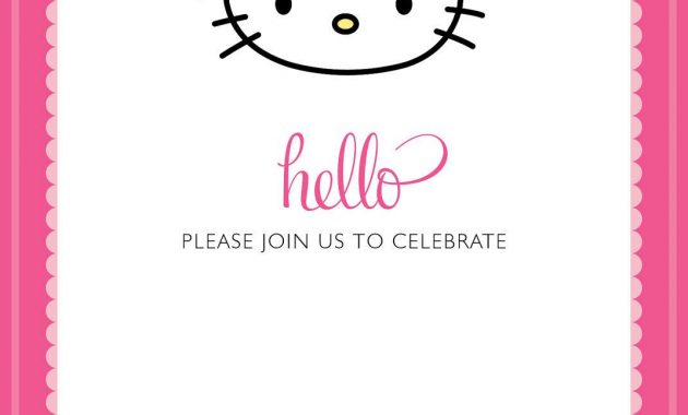 Free Printable Hello Kitty Birthday Invitations Bagvania Free with regard to sizing 1071 X 1500