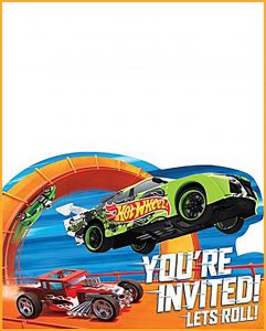 Free Printable Hot Wheels Invitation Templates For Download in size 1400 X 1744