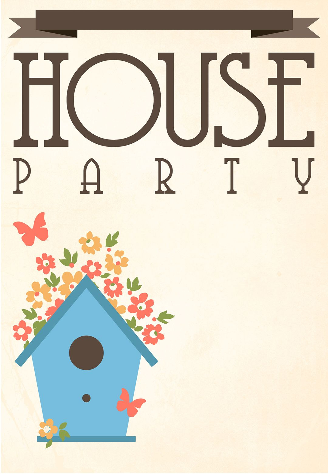 Free Printable House Party Invitation Fontsprintablestemplates throughout proportions 1080 X 1560