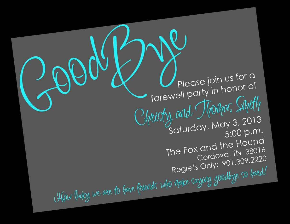 Free Printable Invitation Templates Going Away Party Party Ideas for sizing 1210 X 935