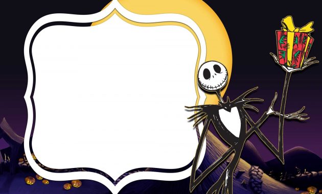 Free Printable Jack Skellington Invitation Free Printable throughout sizing 2100 X 1500