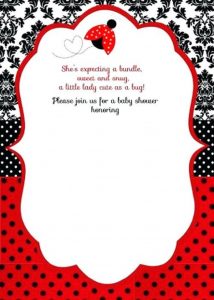 Free Printable Ladybug Ba Shower Invitations Templates Pegs In within measurements 756 X 1058