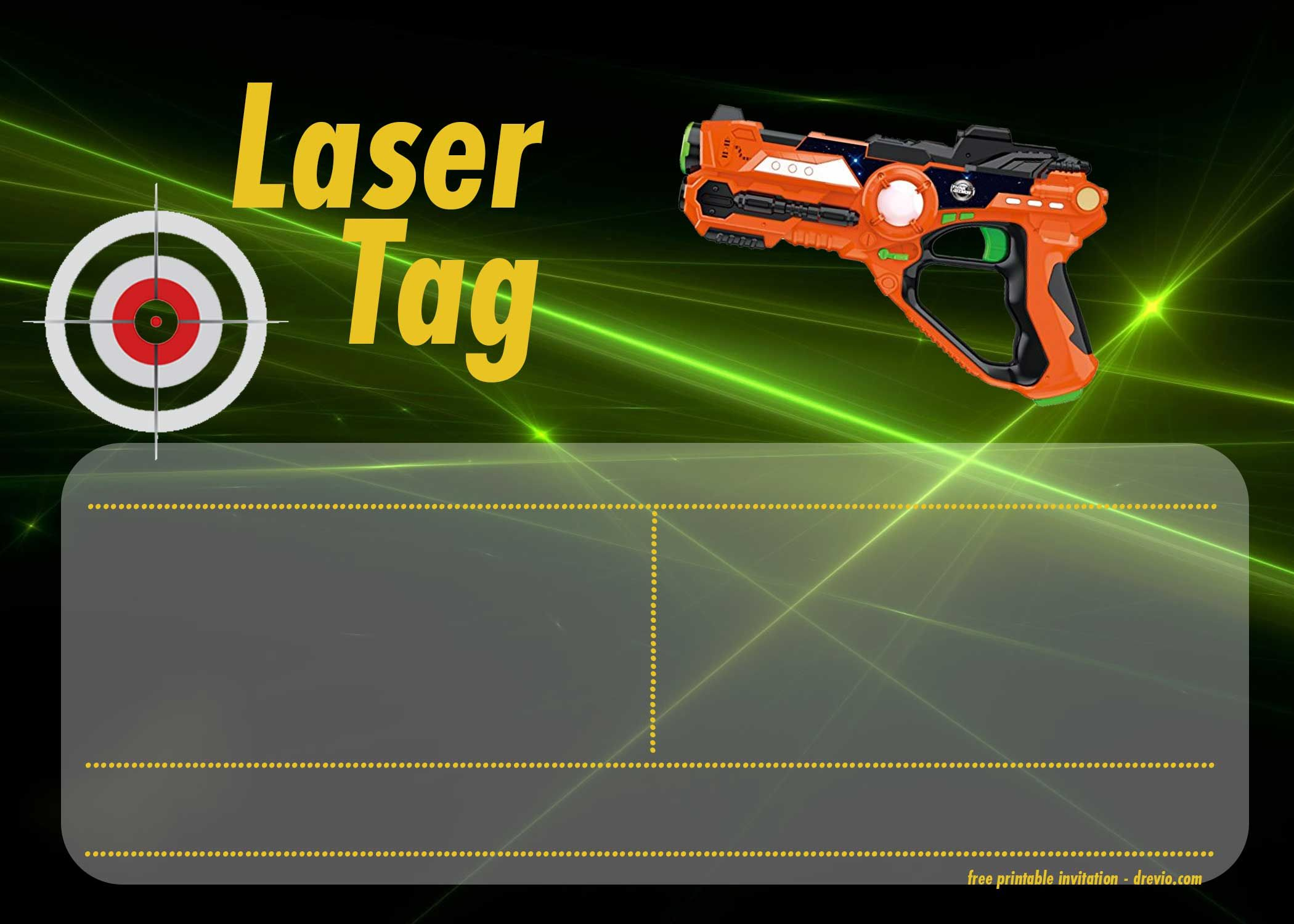 Free Printable Laser Tag Invitation Free Printable Birthday for sizing 2100 X 1500