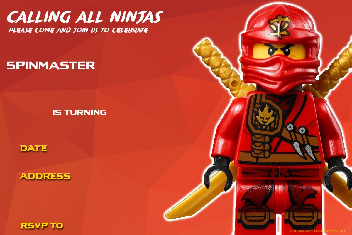 Free Printable Lego Ninjago Birthday Free Printable Birthday with sizing 1200 X 800