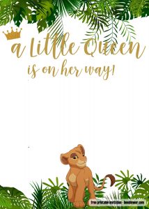 Free Printable Lion King Ba Shower Invitations Free Printable throughout size 1500 X 2100