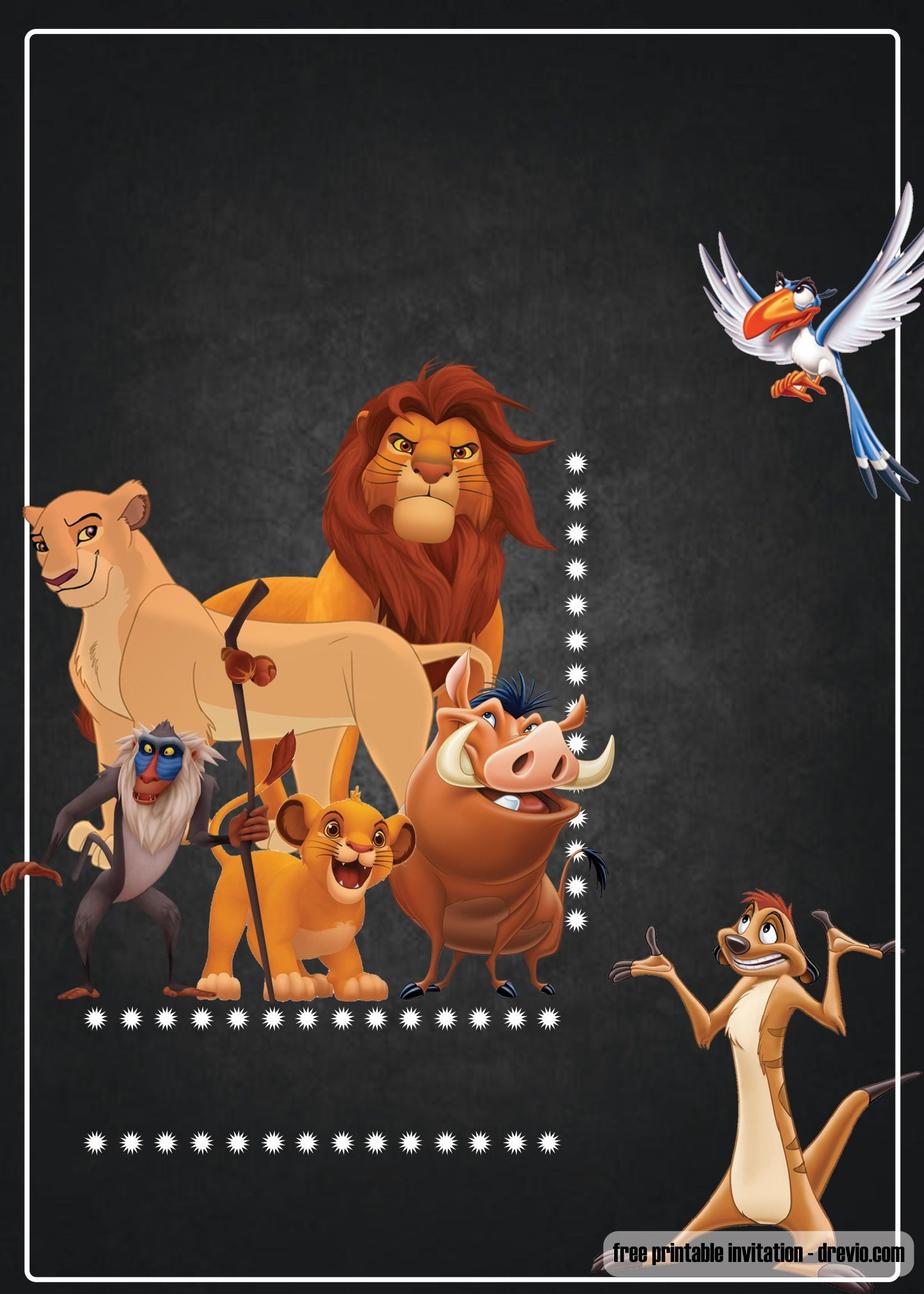 Free Printable Lion King Invitation Free Printable Birthday with regard to measurements 1500 X 2100