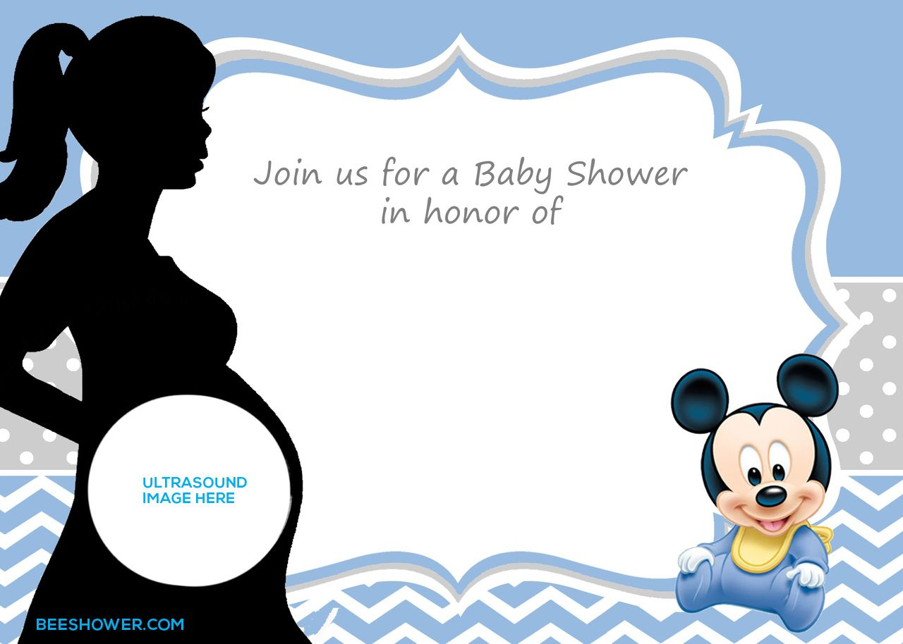 Free Printable Mickey Mouse Ba Shower Invitation Template Ba in size 1280 X 914