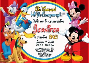Free Printable Mickey Mouse Clubhouse Invitations Template Ba inside proportions 1440 X 1028