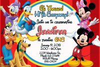 Free Printable Mickey Mouse Clubhouse Invitations Template Ba intended for dimensions 1440 X 1028