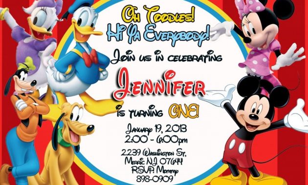 Free Printable Mickey Mouse Clubhouse Invitations Template Ba intended for dimensions 1440 X 1028