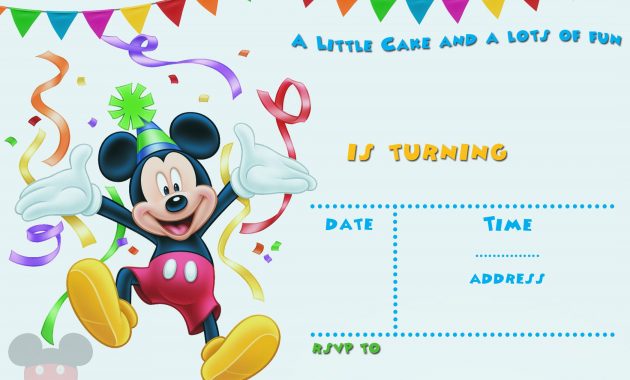 Free Printable Mickey Mouse Party Invitation Free Printable for proportions 2100 X 1500