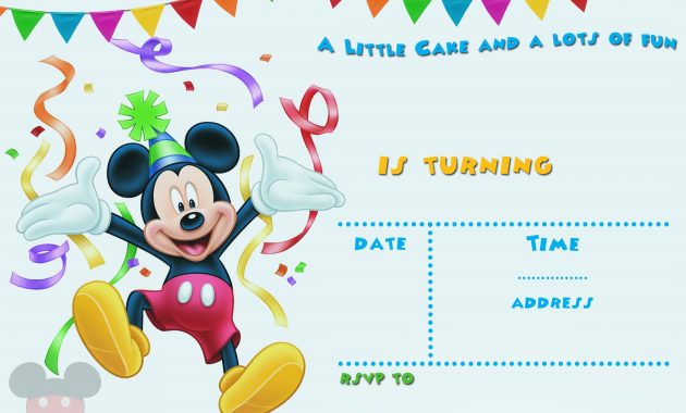 Free Printable Mickey Mouse Party Invitation Free Printable regarding size 2100 X 1500