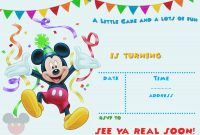 Free Printable Mickey Mouse Party Invitation Free Printable throughout size 2100 X 1500