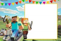 Free Printable Minecraft Birthday Invitation Template Party within measurements 2100 X 1500