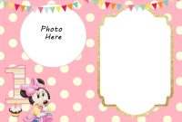 Free Printable Minnie Mouse 1st Invitation Free Printable intended for dimensions 1050 X 750