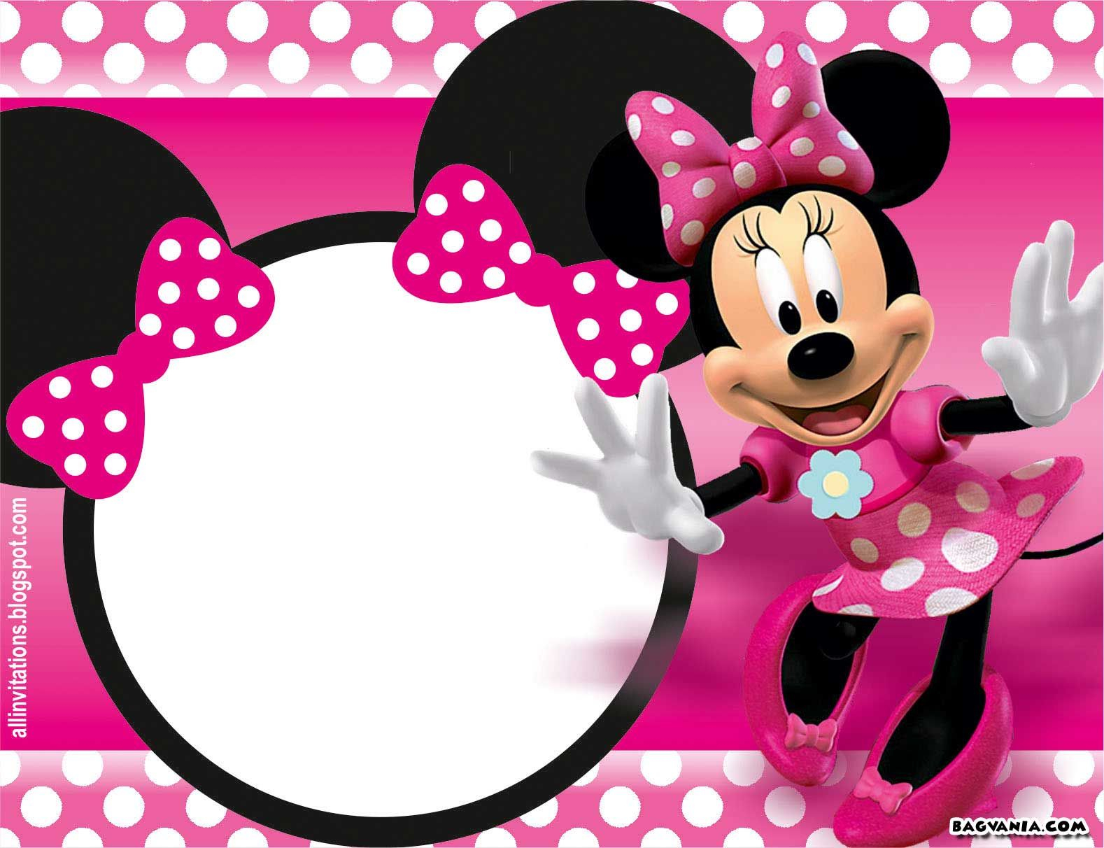 Free Printable Minnie Mouse Birthday Invitations Bagvania Free intended for dimensions 1578 X 1212