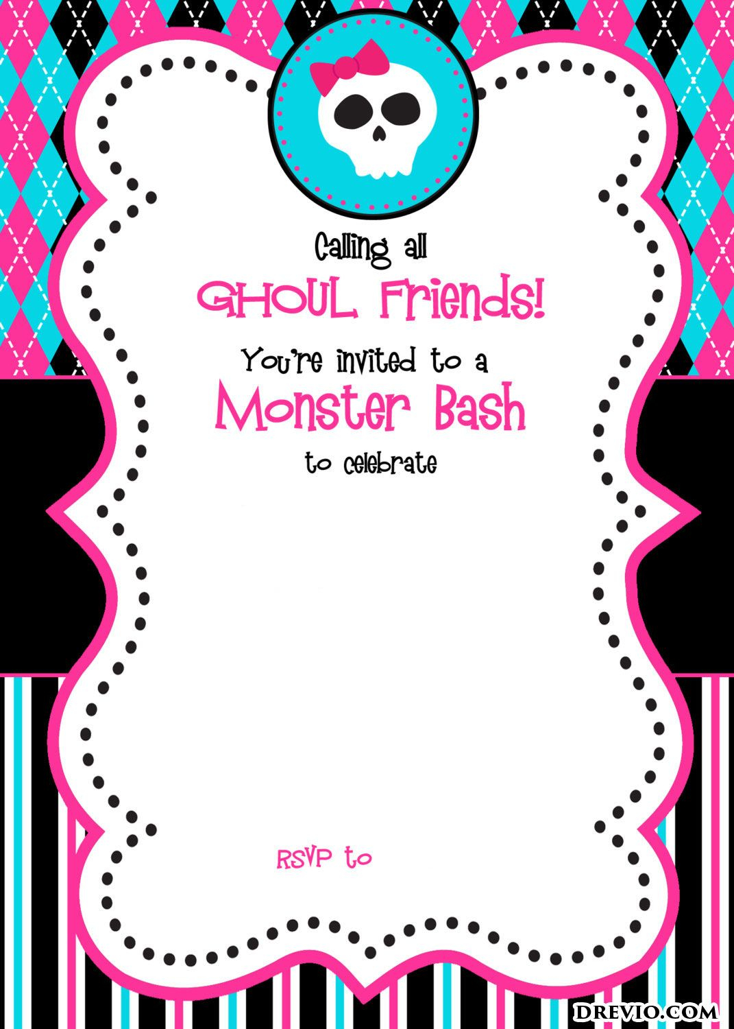 Free Printable Monster High Birthday Invitations Monster High in dimensions 1071 X 1500