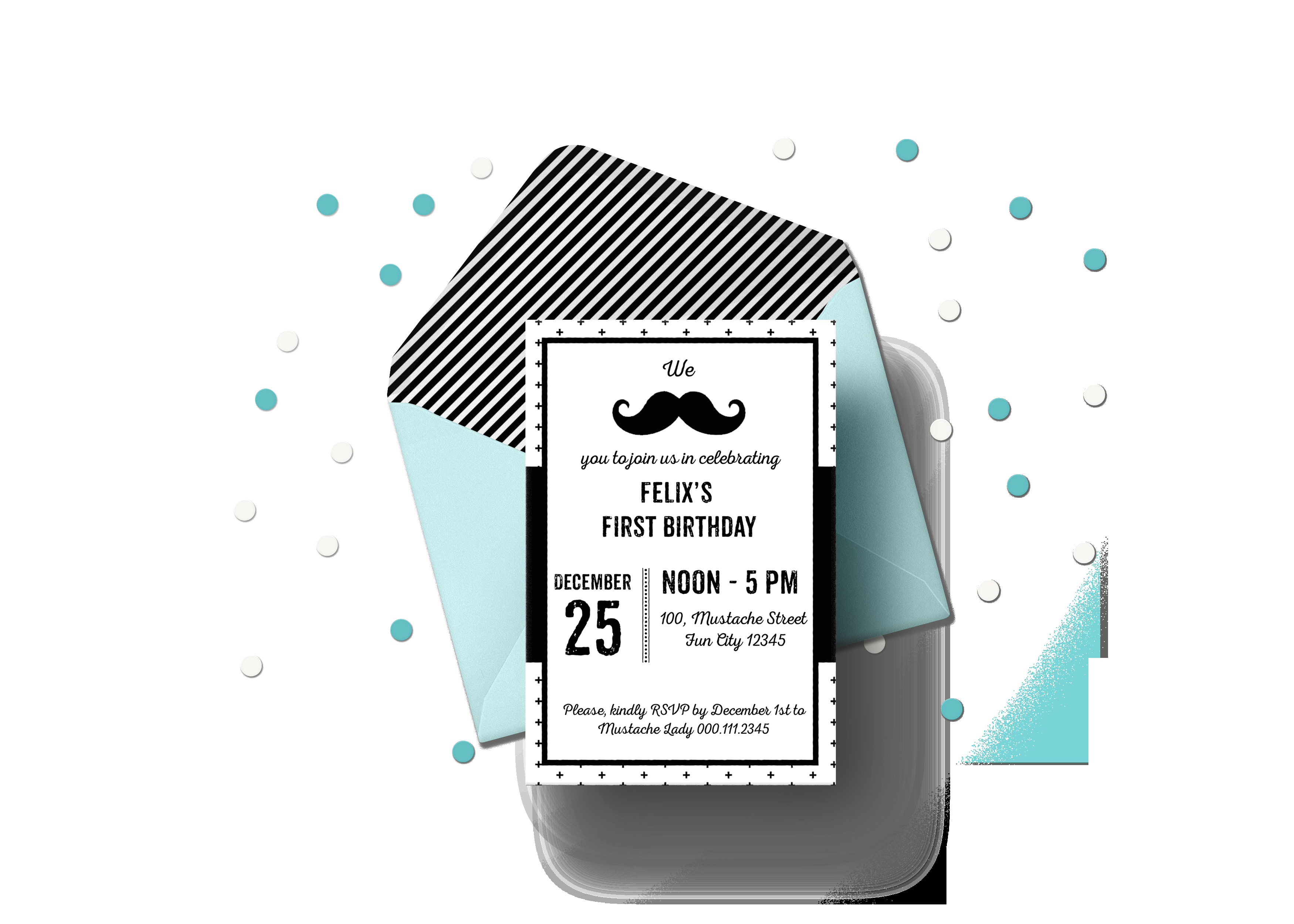 Free Printable Mustache Party Invitations Blank Editable in measurements 3500 X 2500