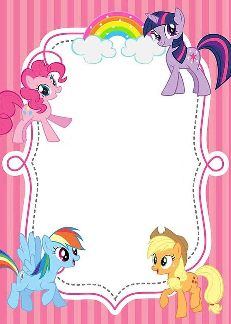 Free Printable My Little Pony Invitations Invitations Online throughout dimensions 800 X 1121