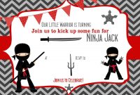 Free Printable Ninja Birthday Invitations Template For Aurel with regard to dimensions 1500 X 1071