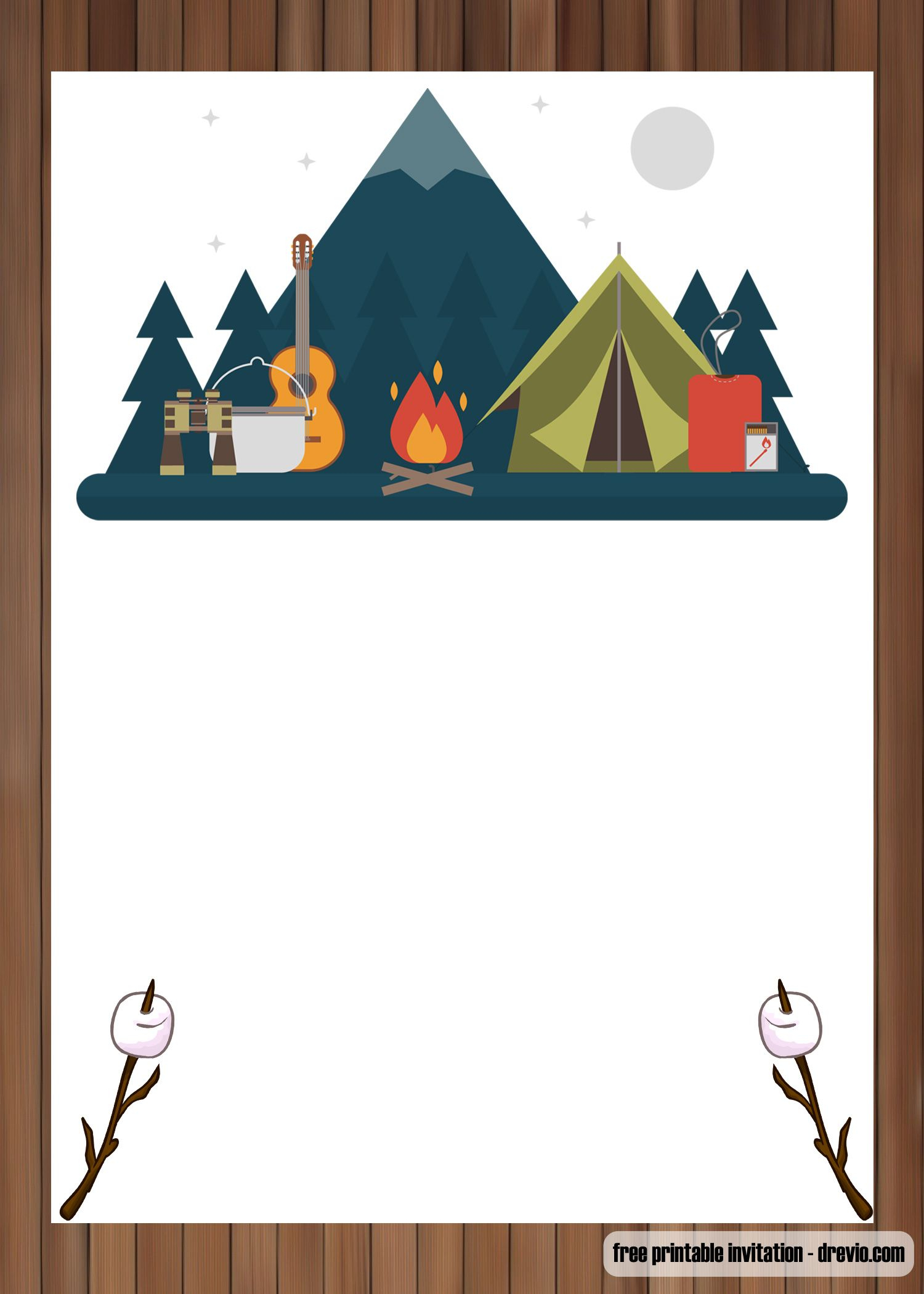 Free Printable Outdoor Camping Birthday Invitation Free pertaining to measurements 1500 X 2100