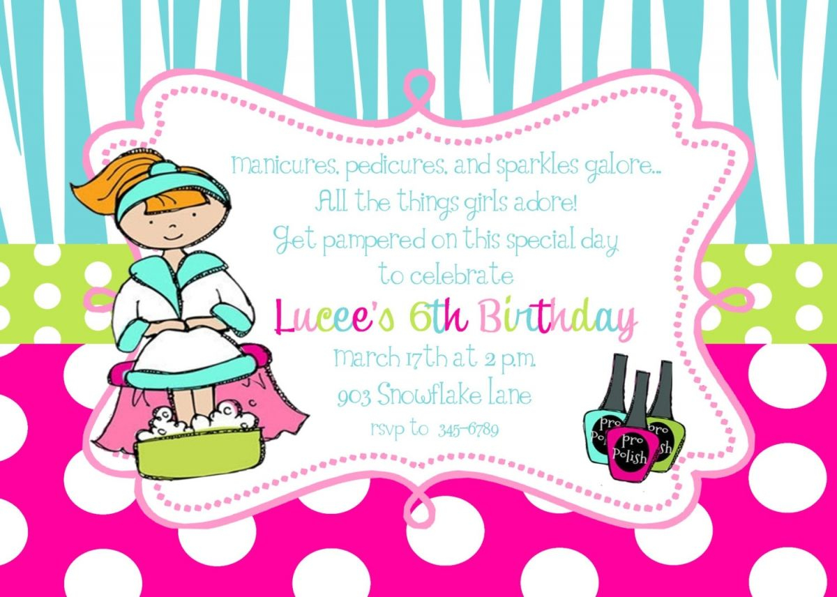 Free Printable Pamper Party Invitation Templates Pamper Party In for proportions 1200 X 856