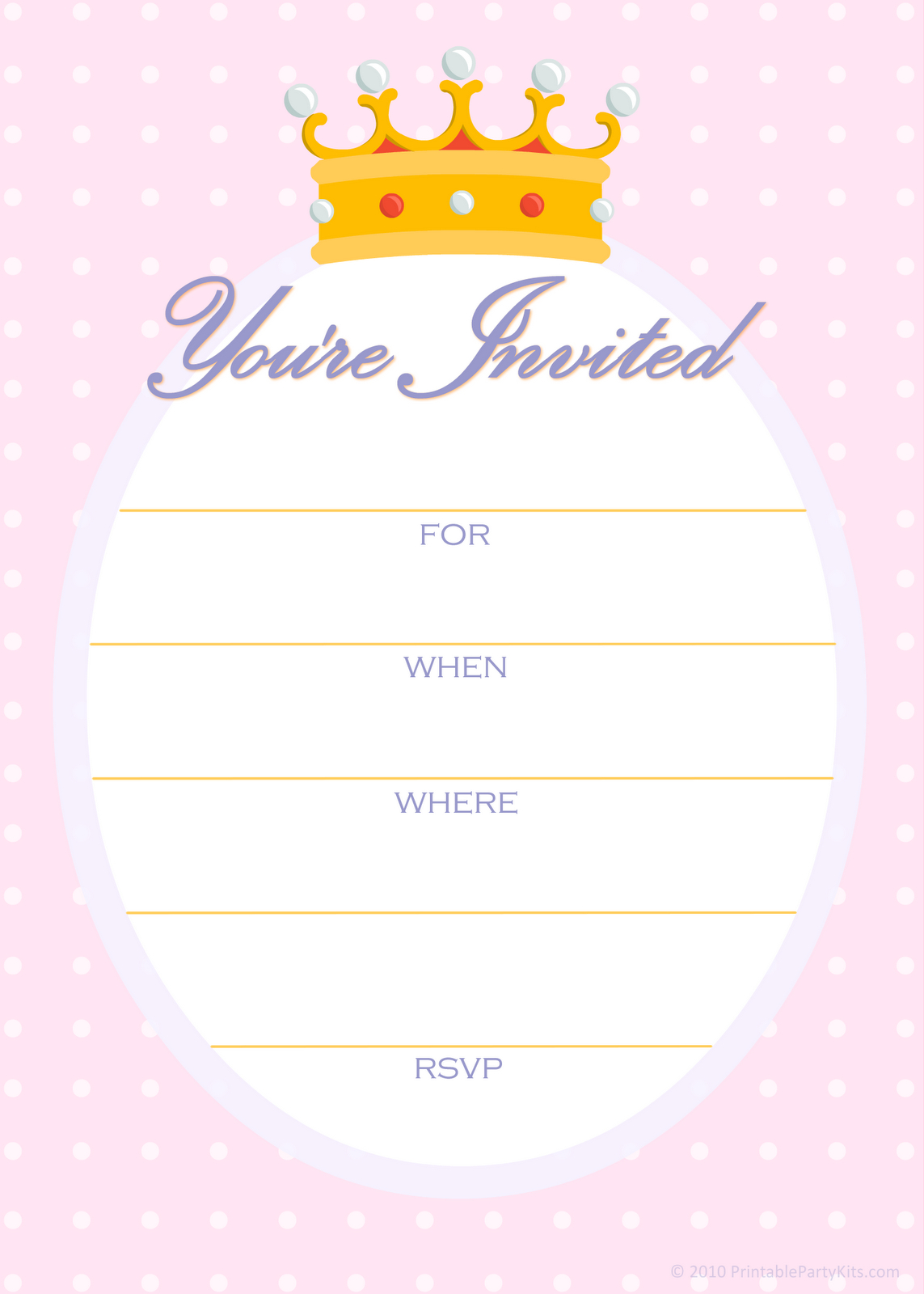 Free Printable Party Invitations Free Invitations For A Princess for size 1143 X 1600