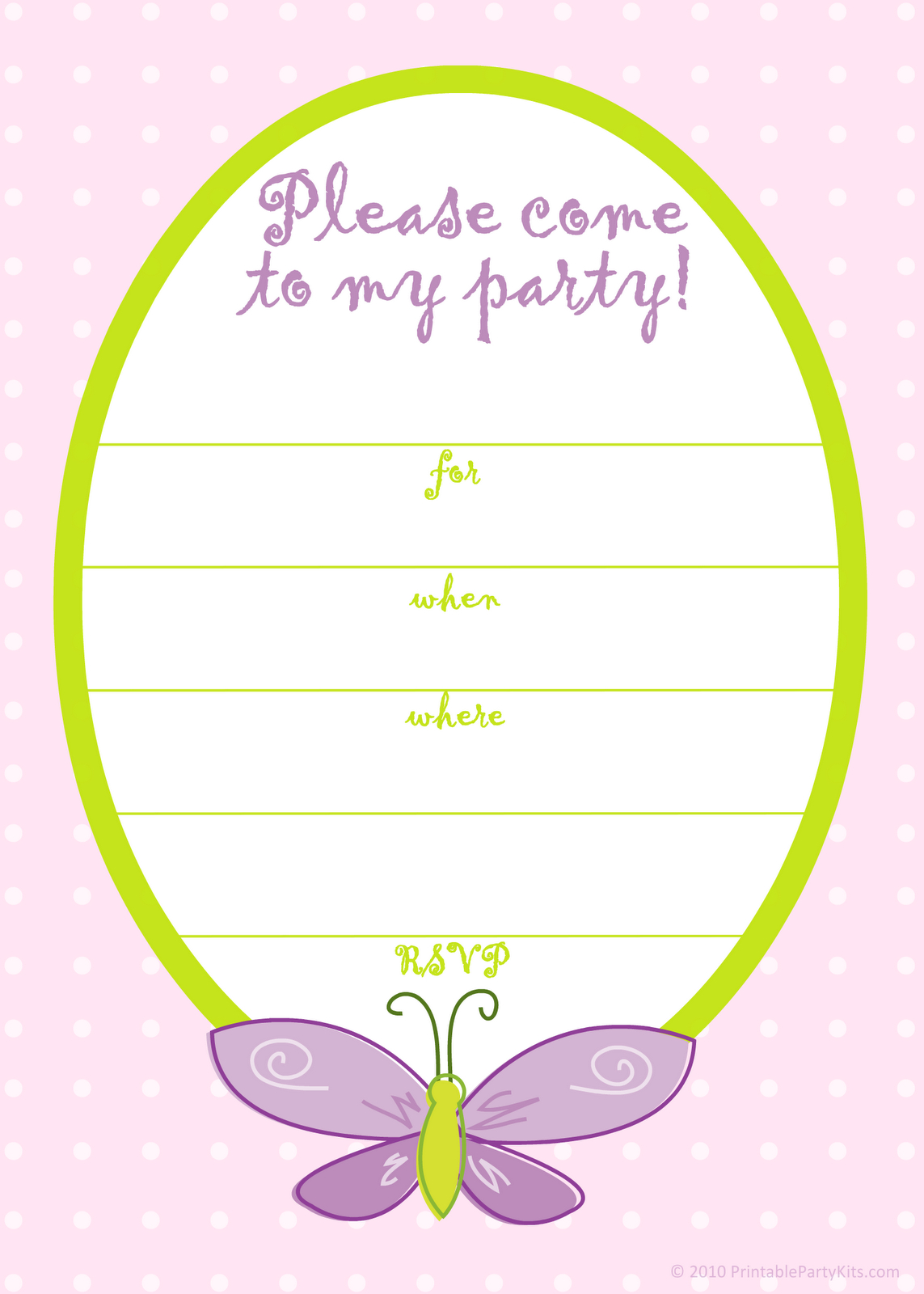 Free Printable Party Invitations Free Pink Butterfly Girls Birthday in measurements 1143 X 1600