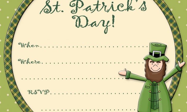 Free Printable Party Invitations Free St Patricks Day Invite intended for sizing 1600 X 1600
