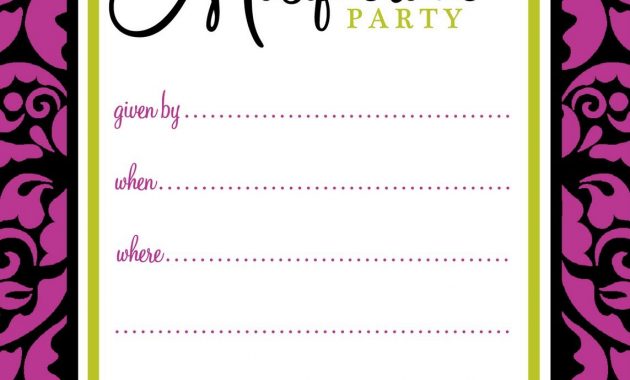 Free Printable Party Invitations Masquerade Or Mardi Gras Party intended for sizing 1143 X 1600