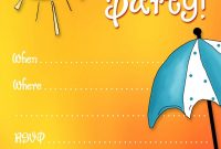 Free Printable Party Invitations Summer Pool Party Invites with dimensions 1143 X 1600