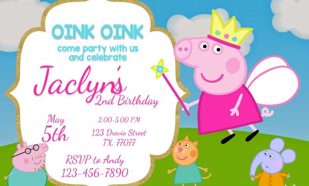 Free Printable Peppa Pig Invitation Free Printable Birthday inside dimensions 2100 X 1500