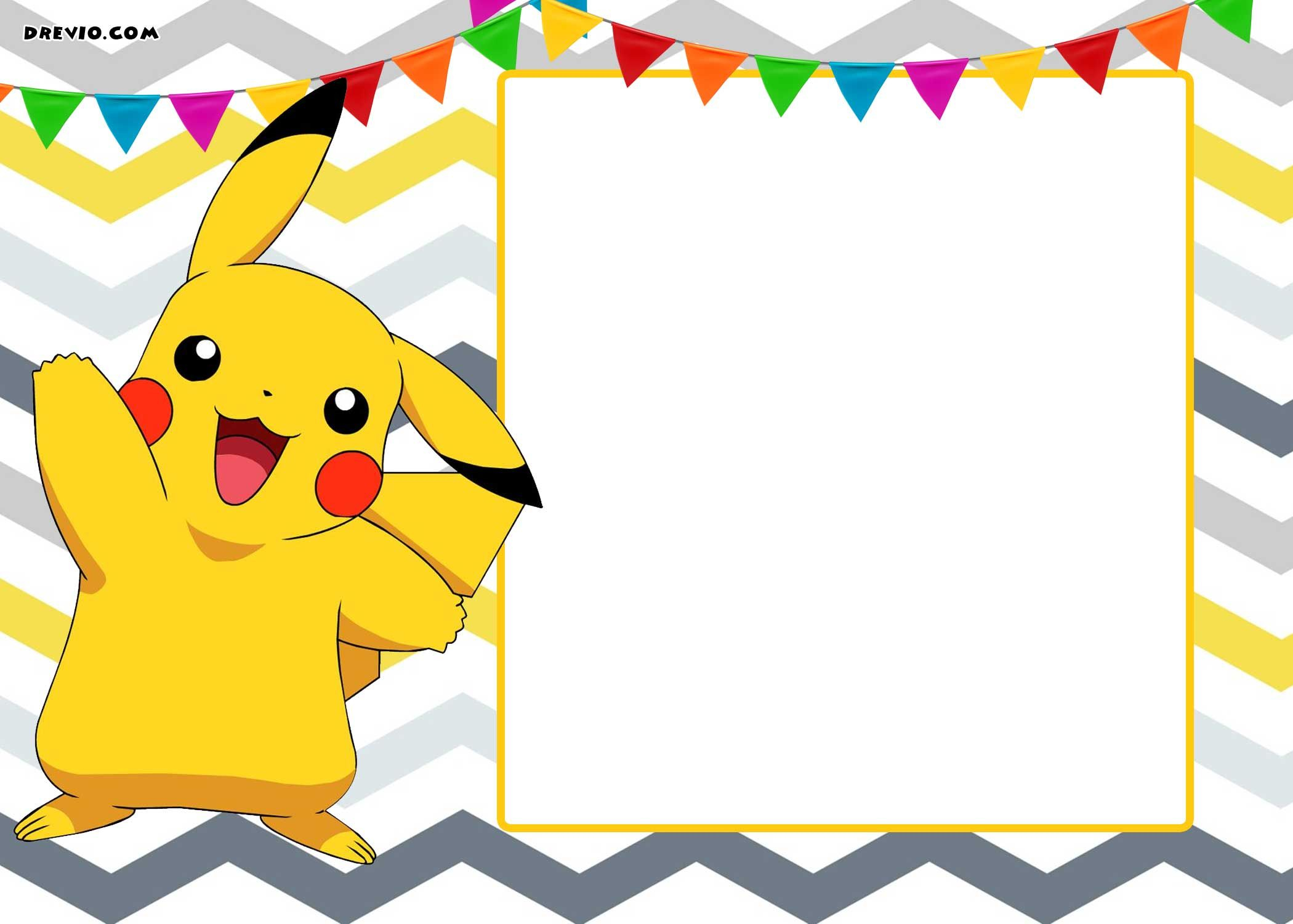 Free Printable Pokemon Invitation Templates Birthday Party Party throughout proportions 2100 X 1500