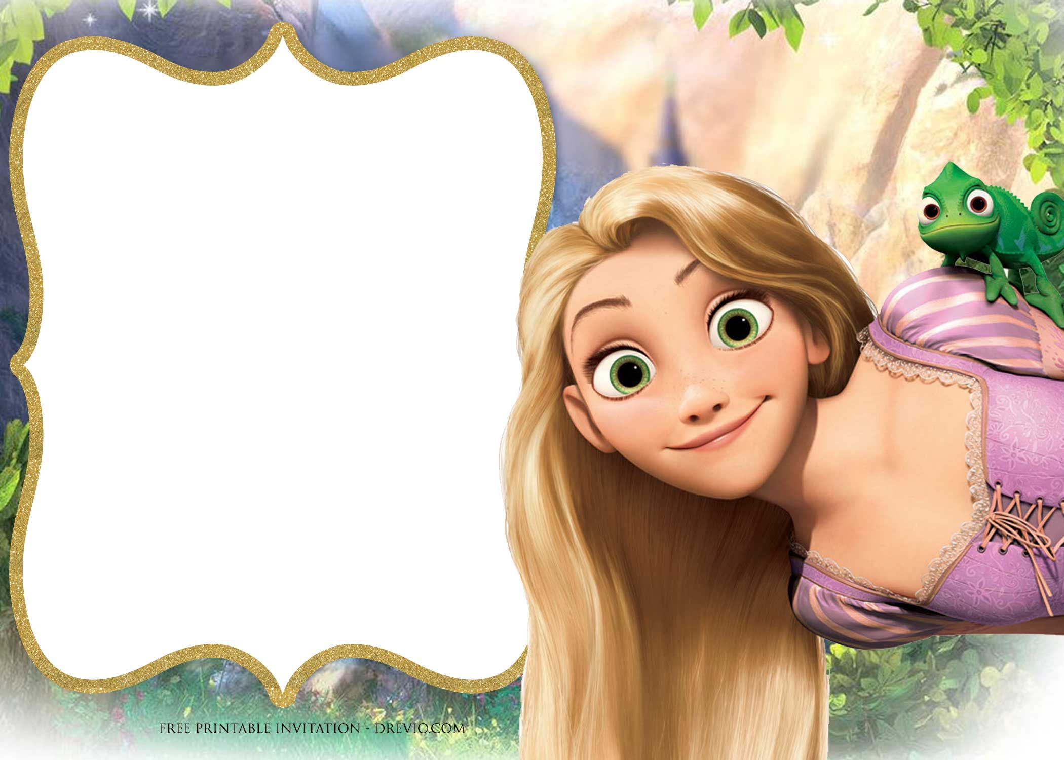 Free Printable Princess Rapunzel Invitation Free Printable intended for proportions 2100 X 1500