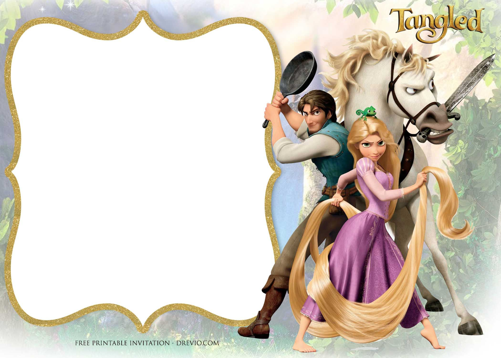 Free Printable Princess Rapunzel Invitation Free Printable pertaining to proportions 2100 X 1500