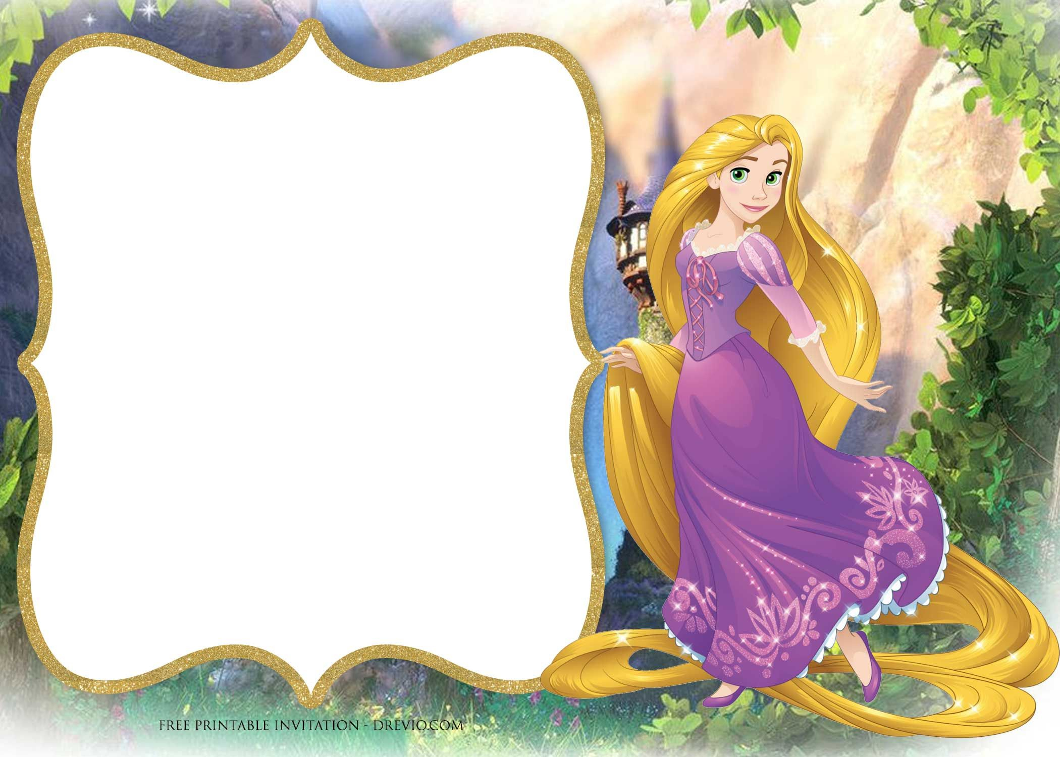 Free Printable Princess Rapunzel Invitation Free Printable regarding measurements 2100 X 1500