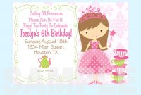 Free Printable Princess Tea Party Invitations Templates Party in measurements 1493 X 1002