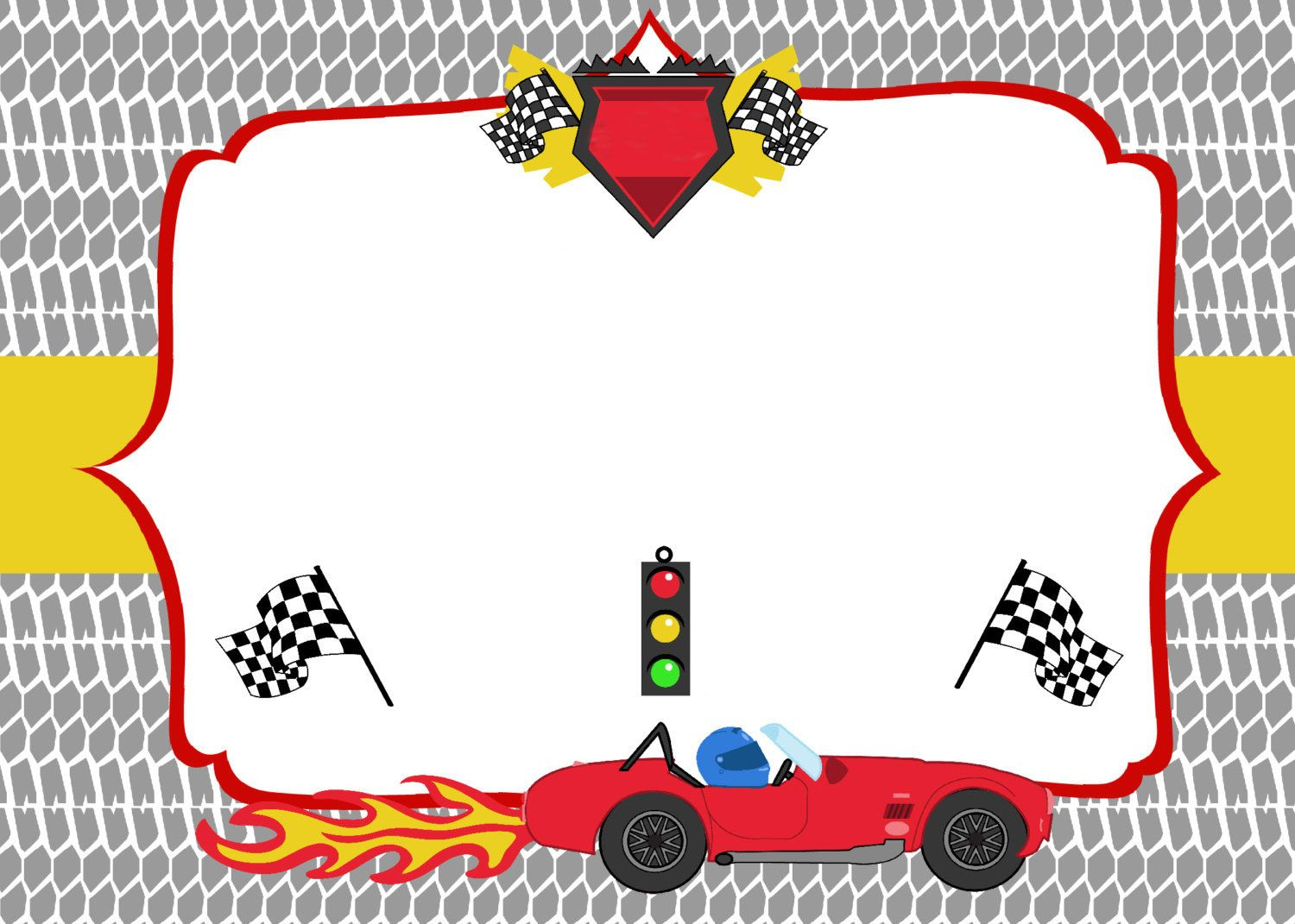Free Printable Race Car Birthday Party Invitations Free with dimensions 1500 X 1071