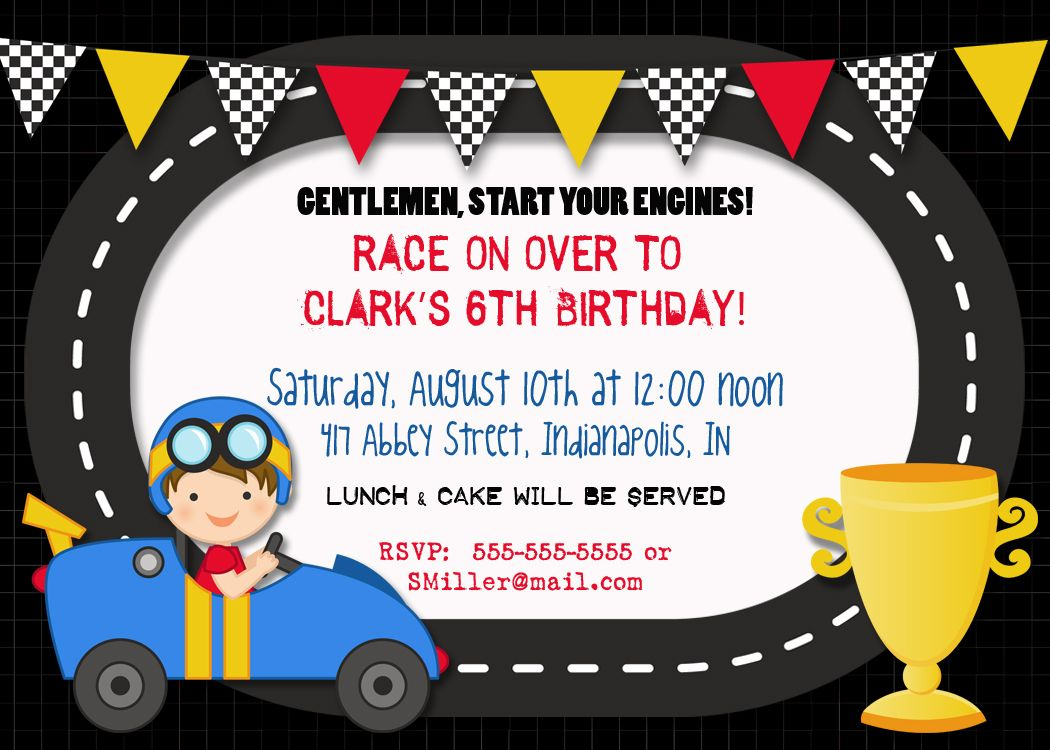 Free Printable Race Car Party Invitations Places To Visit Cars pertaining to dimensions 1050 X 750
