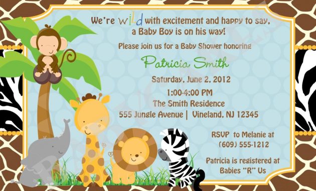 Free Printable Safari Ba Shower Invitations Safari Ba Shower inside proportions 1500 X 1071