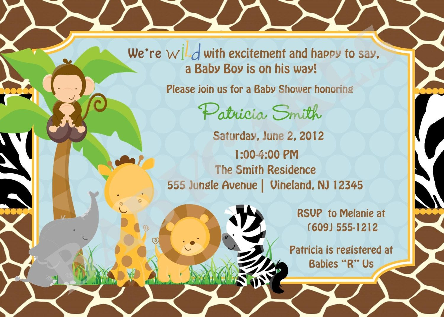 Free Printable Safari Ba Shower Invitations Safari Ba Shower throughout measurements 1500 X 1071