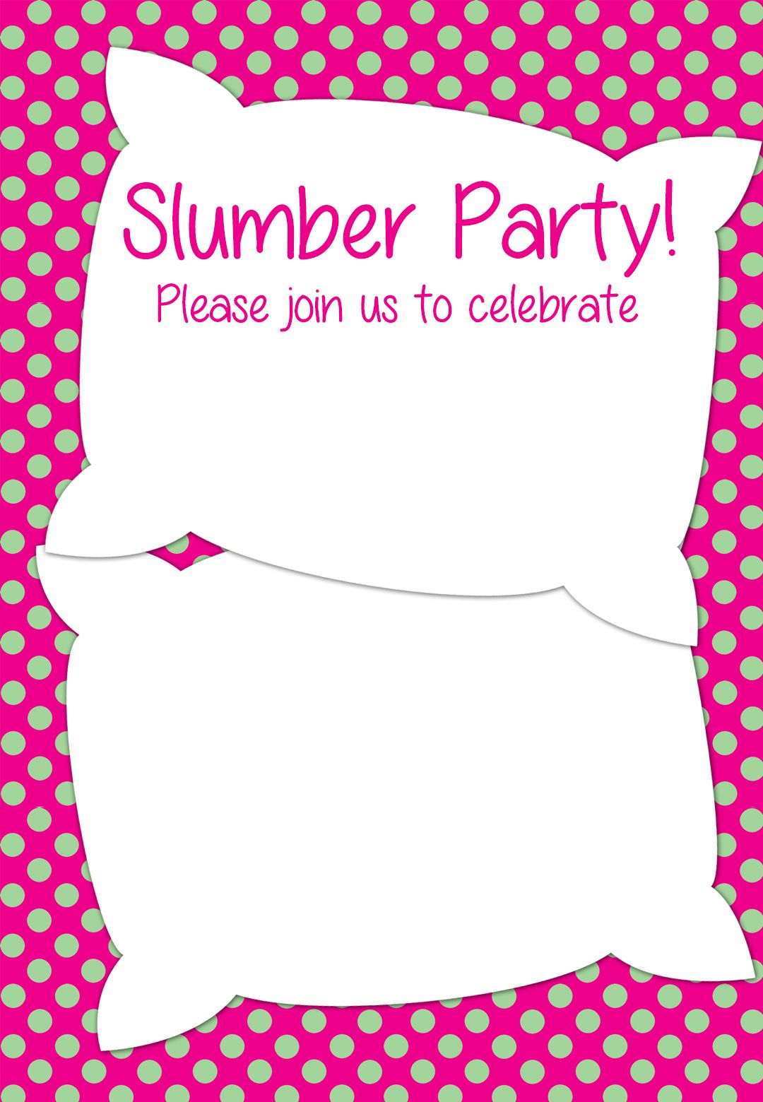 Free Printable Slumber Party Invitation Party Ideas In 2019 inside dimensions 1080 X 1560