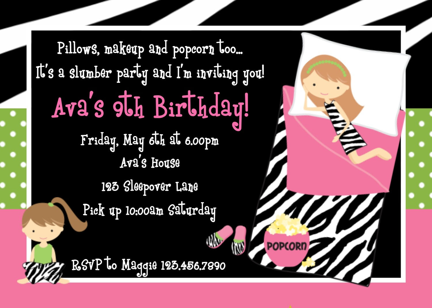 Free Printable Slumber Party Invitations Party Invitation Collection within sizing 1500 X 1071