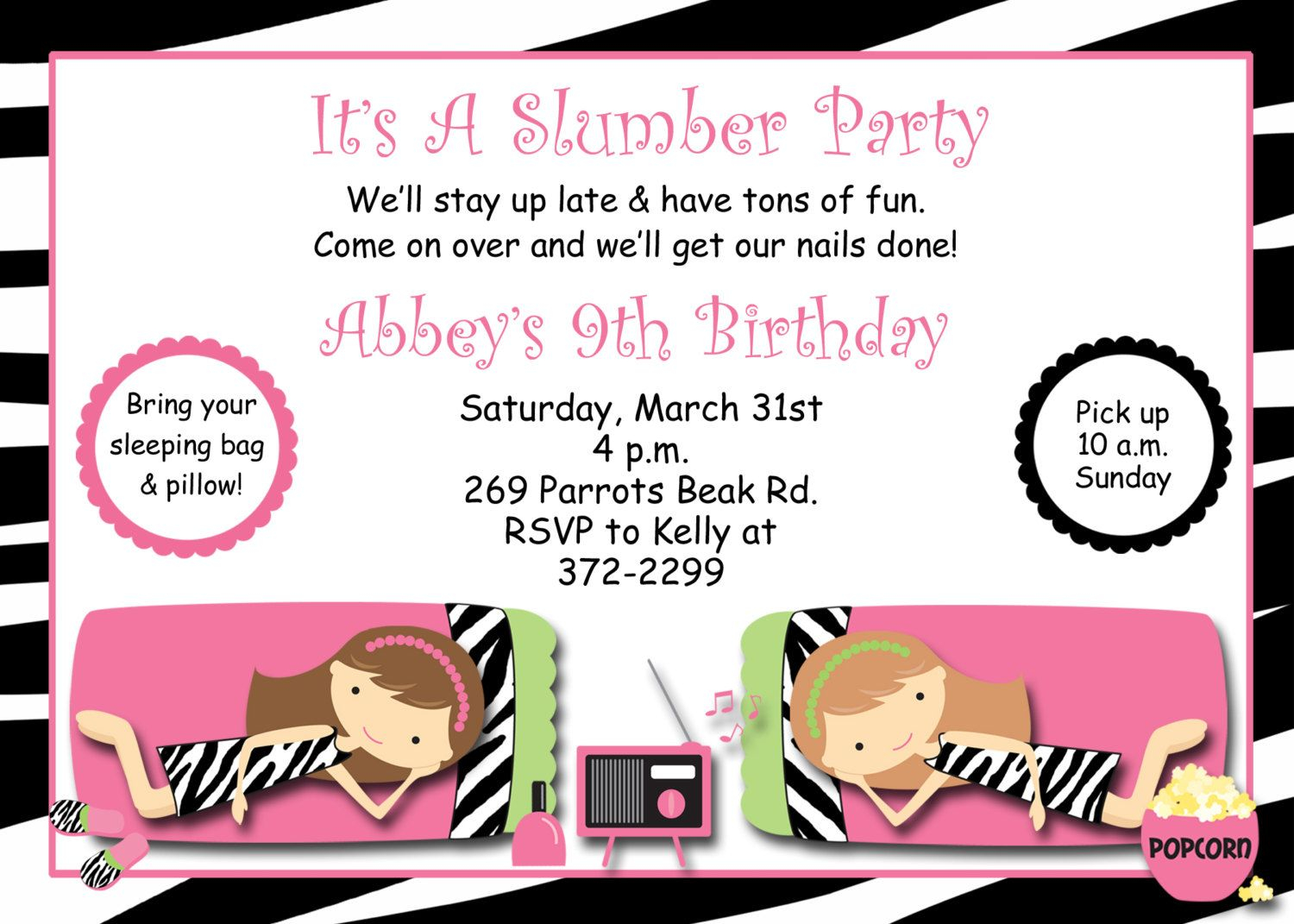 Free Printable Slumber Party Invitations Templates Spa Sleepover with regard to size 1500 X 1071