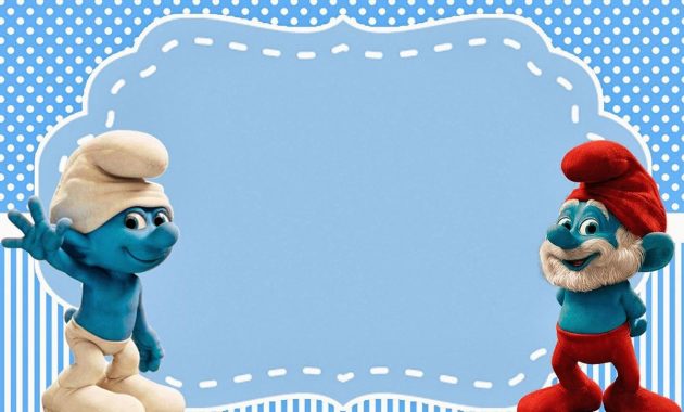 Free Printable Smurfs Invitation Template Hhs Free Invitation regarding measurements 1200 X 800