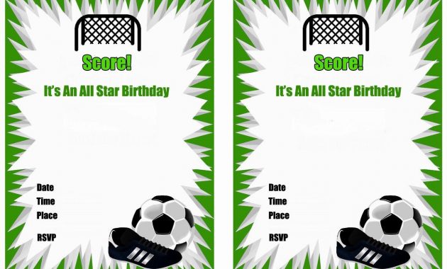Free Printable Soccer Birthday Party Invitations Arzis Favorite for proportions 1228 X 868