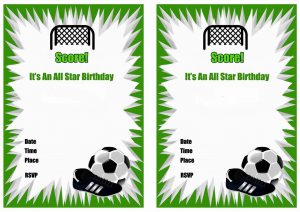 Free Printable Soccer Birthday Party Invitations Arzis Favorite with size 1228 X 868